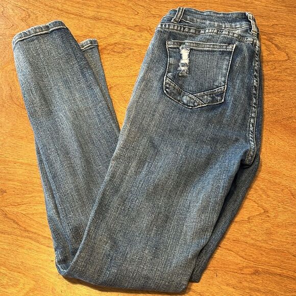 Sweet Look Classic Blue Distressed Skinny Jeans - Picture 7 of 8